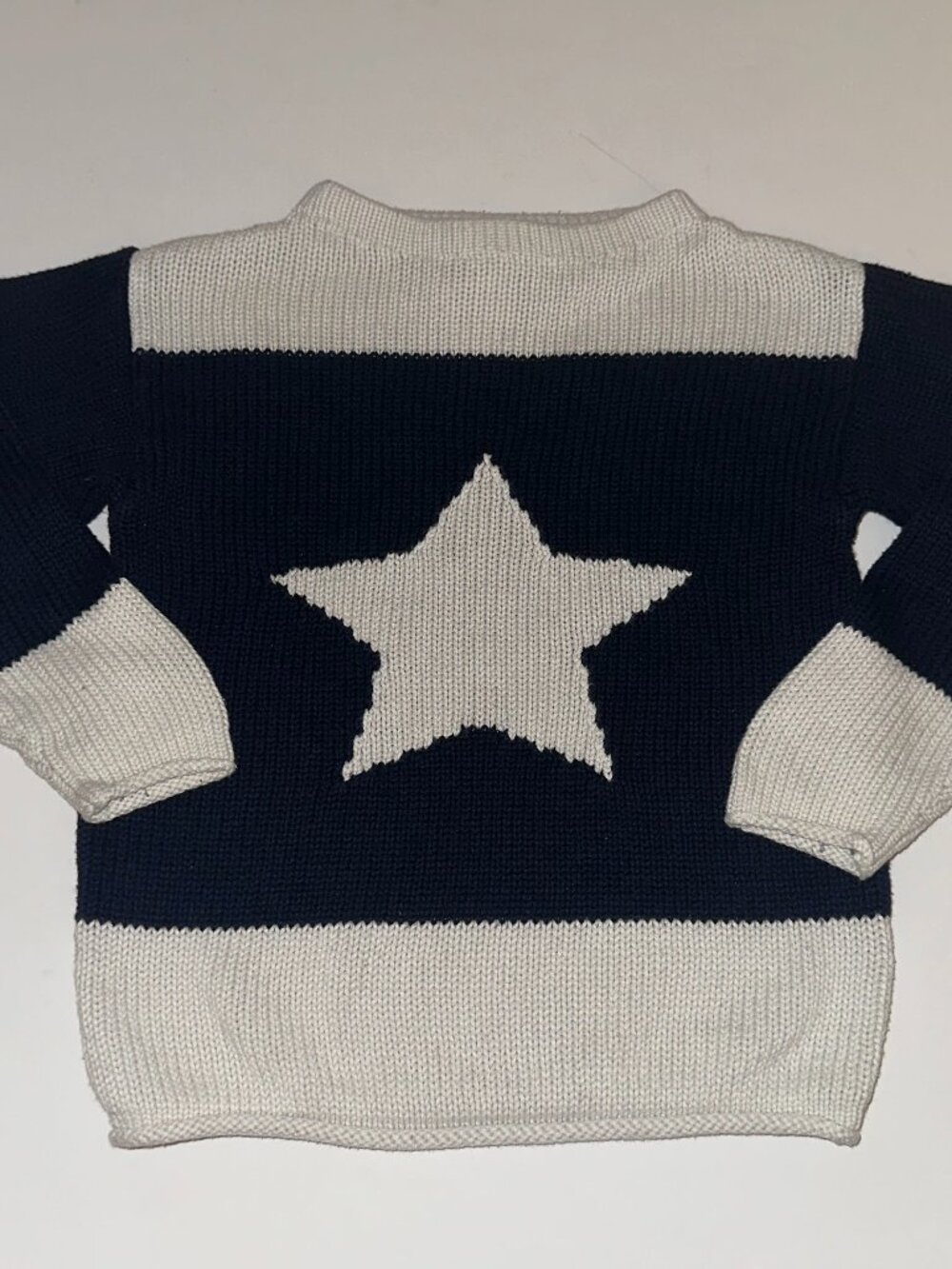 Vintage OshKosh B’gosh Cardigan Sweater Navy & White STAR Kids Size 5T 5
